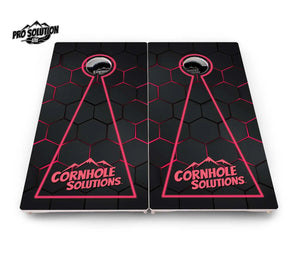 Glow Hole Black Cornhole Boards - Pro Solution Lite Series by Cornhole Solutions, custom cornhole board detail photo 6