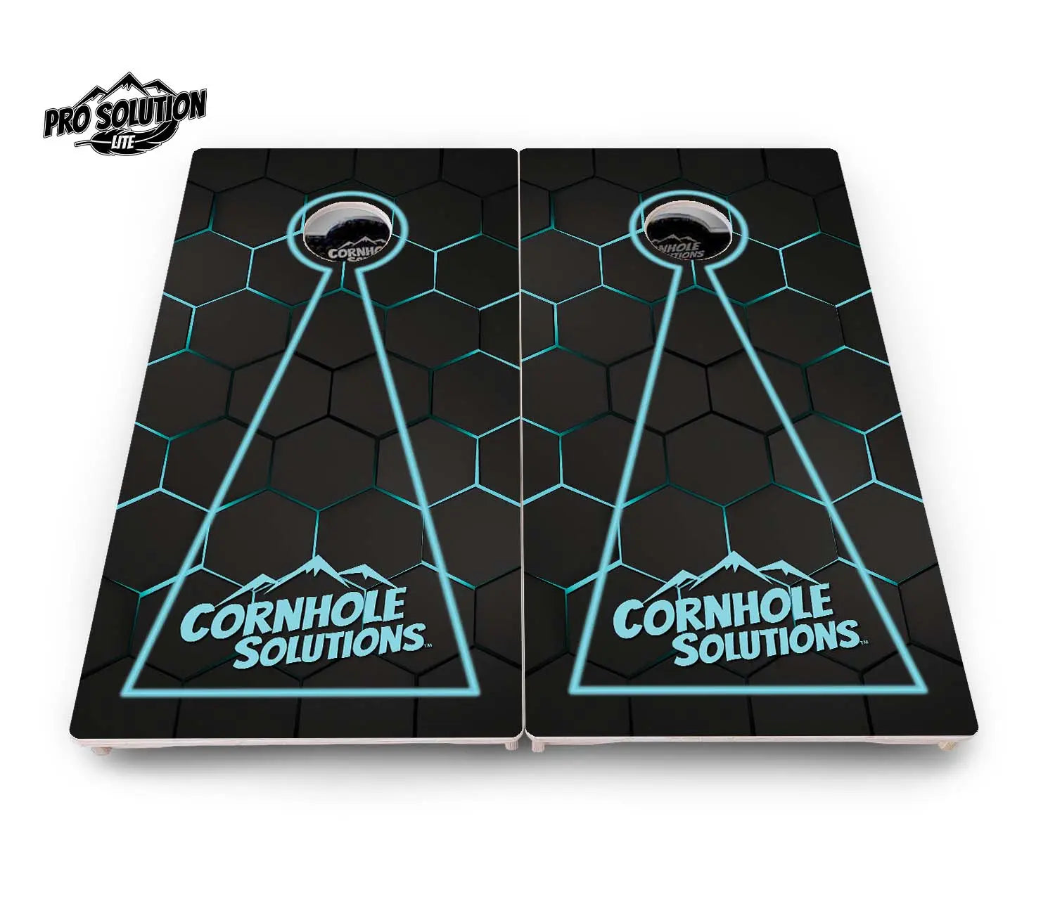 Glow Hole Black Cornhole Boards - Pro Solution Lite Series by Cornhole Solutions, custom cornhole board detail photo 10