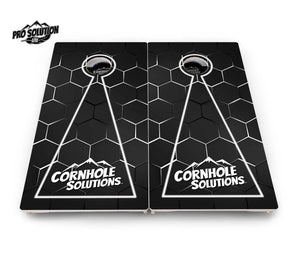 Glow Hole Black Cornhole Boards - Pro Solution Lite Series by Cornhole Solutions, custom cornhole board detail photo 11