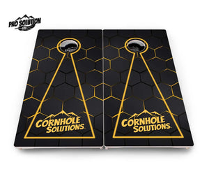 Glow Hole Black Cornhole Boards - Pro Solution Lite Series by Cornhole Solutions, custom cornhole board detail photo 12