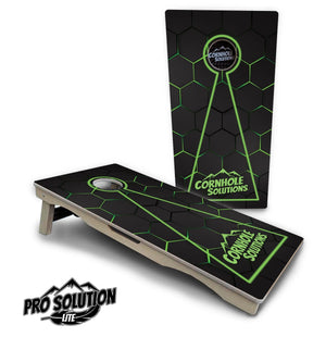 Glow Hole Black Cornhole Boards - Pro Solution Lite Series by Cornhole Solutions, custom cornhole board detail photo 16