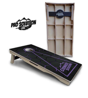 Glow Hole Black Cornhole Boards - Pro Solution Lite Series by Cornhole Solutions, custom cornhole board detail photo 19