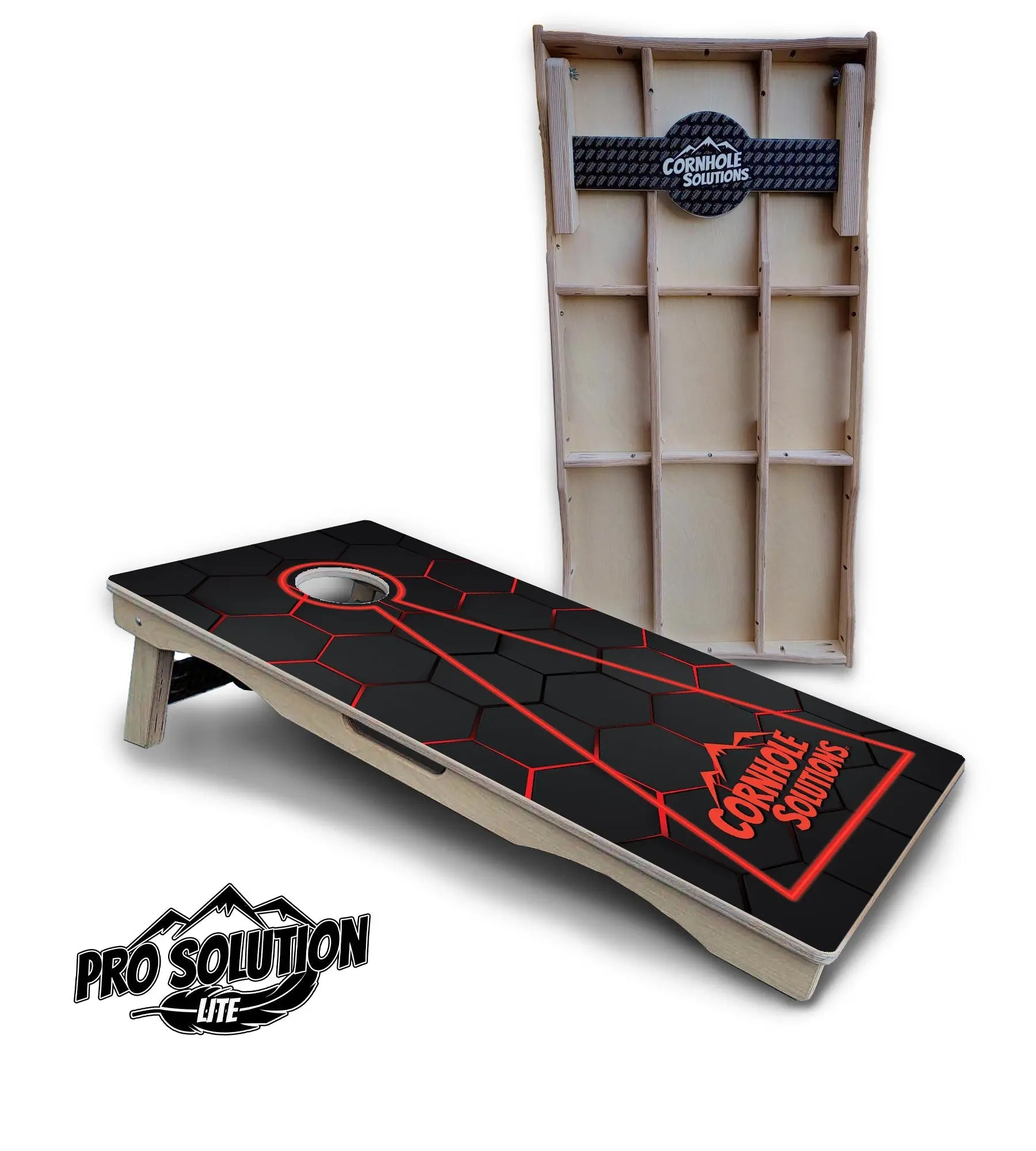 Glow Hole Black Cornhole Boards - Pro Solution Lite Series by Cornhole Solutions, custom cornhole board detail photo 21