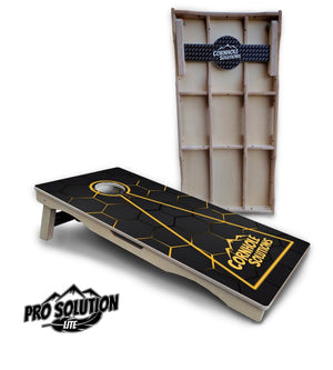 Glow Hole Black Cornhole Boards - Pro Solution Lite Series by Cornhole Solutions, custom cornhole board detail photo 26