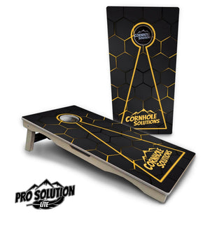 Glow Hole Black Cornhole Boards - Pro Solution Lite Series by Cornhole Solutions, custom cornhole board detail photo 27