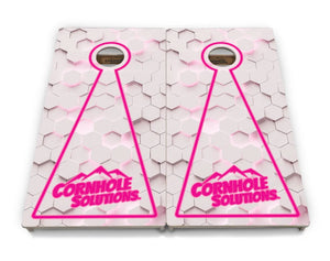 Glow Hole White Background Cornhole Boards - Professional Tournament Series