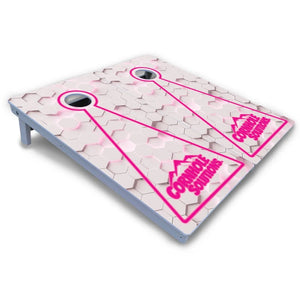 Glow Hole White Cornhole Boards - All Weather Series by Cornhole Solutions, custom cornhole board detail photo 5