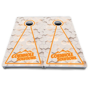Glow Hole White Cornhole Boards - All Weather Series by Cornhole Solutions, custom cornhole board detail photo 8