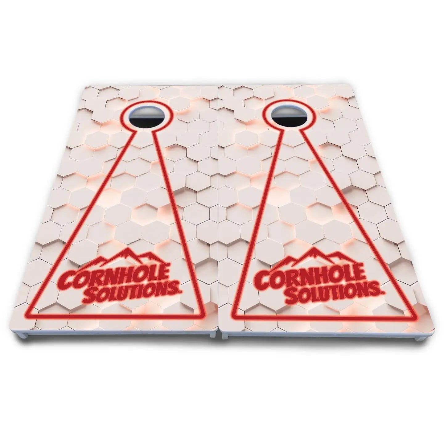 Glow Hole White Cornhole Boards - All Weather Series by Cornhole Solutions, custom cornhole board detail photo 10
