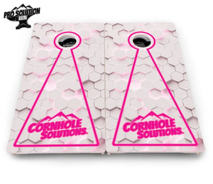 Glow Hole White Cornhole Boards - Pro Solution Elite Series by Cornhole Solutions, custom cornhole board detail photo 5