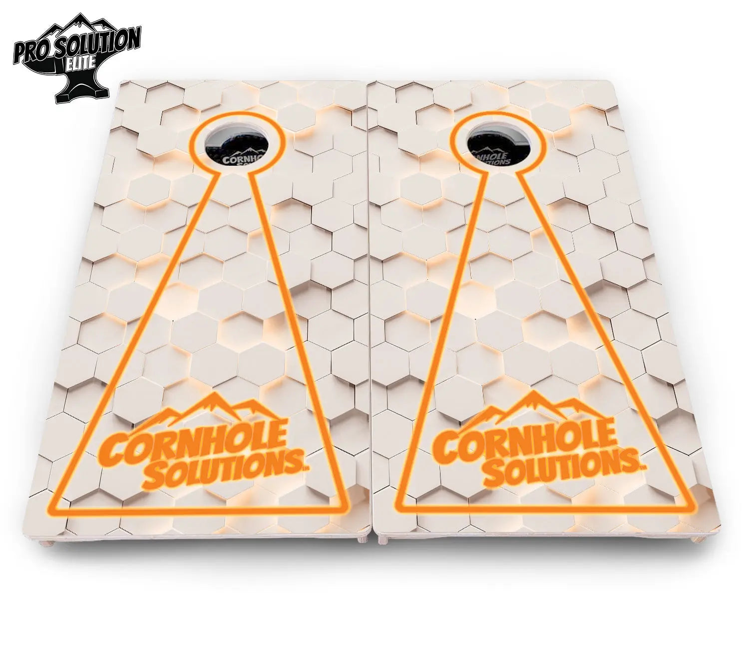 Glow Hole White Cornhole Boards - Pro Solution Elite Series by Cornhole Solutions, custom cornhole board detail photo 10