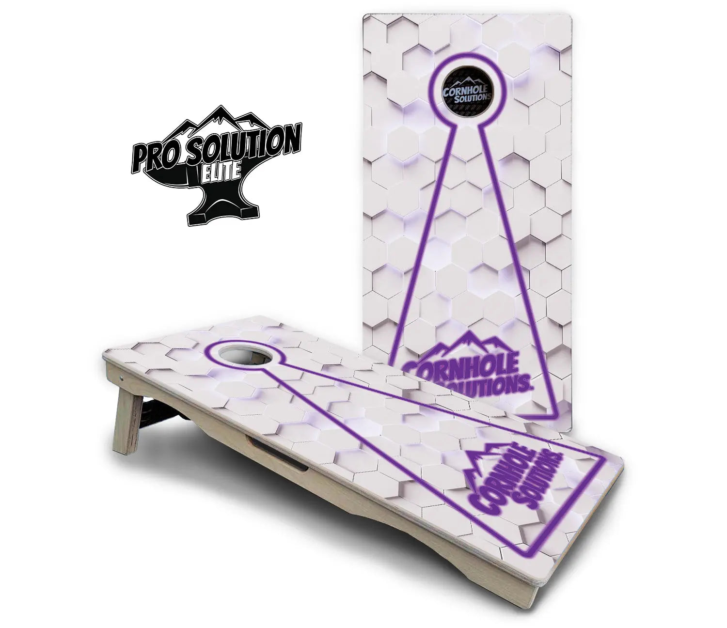 Glow Hole White Cornhole Boards - Pro Solution Elite Series by Cornhole Solutions, custom cornhole board detail photo 11