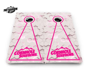 Glow Hole White Cornhole Boards - Pro Solution Lite Series