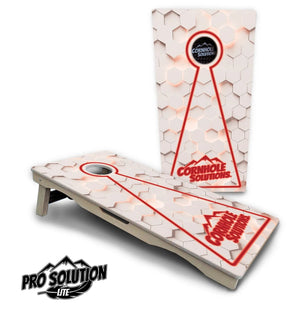 Glow Hole White Cornhole Boards - Pro Solution Lite Series Cornhole Solutions