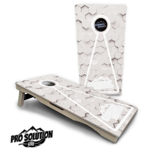 Glow Hole White Cornhole Boards - Pro Solution Lite Series Cornhole Solutions