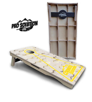 Glow Hole White Cornhole Boards - Pro Solution Lite Series Cornhole Solutions