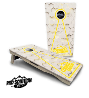Glow Hole White Cornhole Boards - Pro Solution Lite Series Cornhole Solutions