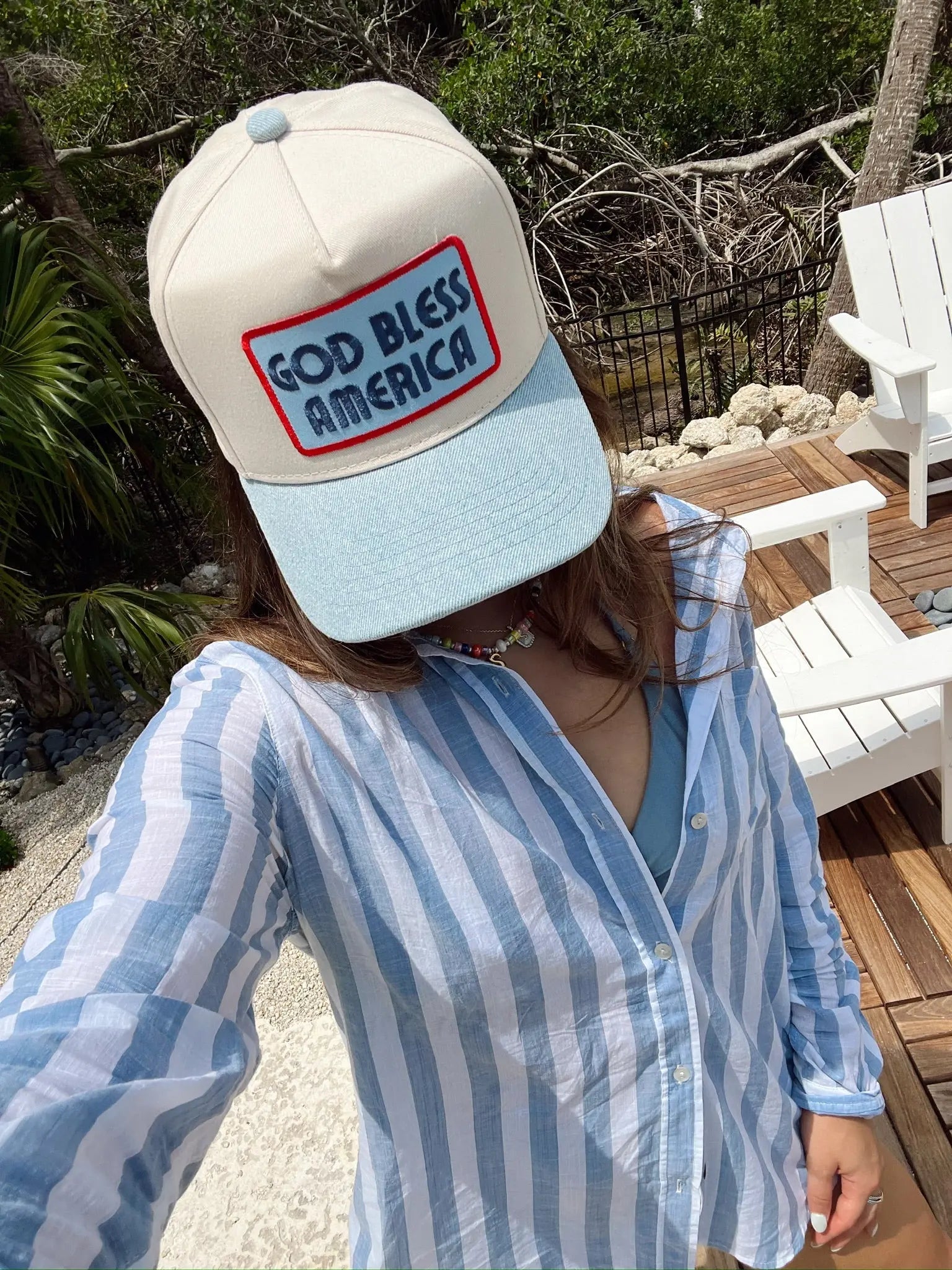God Bless America - Vintage Trucker Hat KenzKustomz