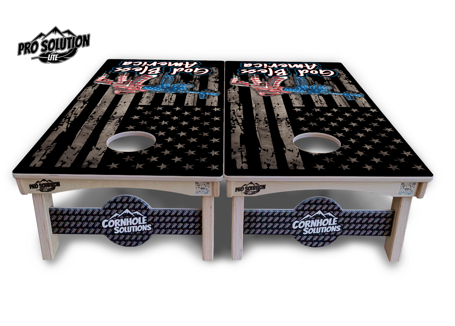 God Bless America Cornhole Boards - Pro Solution Lite Series by Cornhole Solutions, custom cornhole board detail photo 3