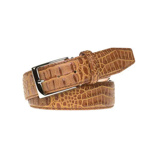 Gold Mock Croc Leather Belt