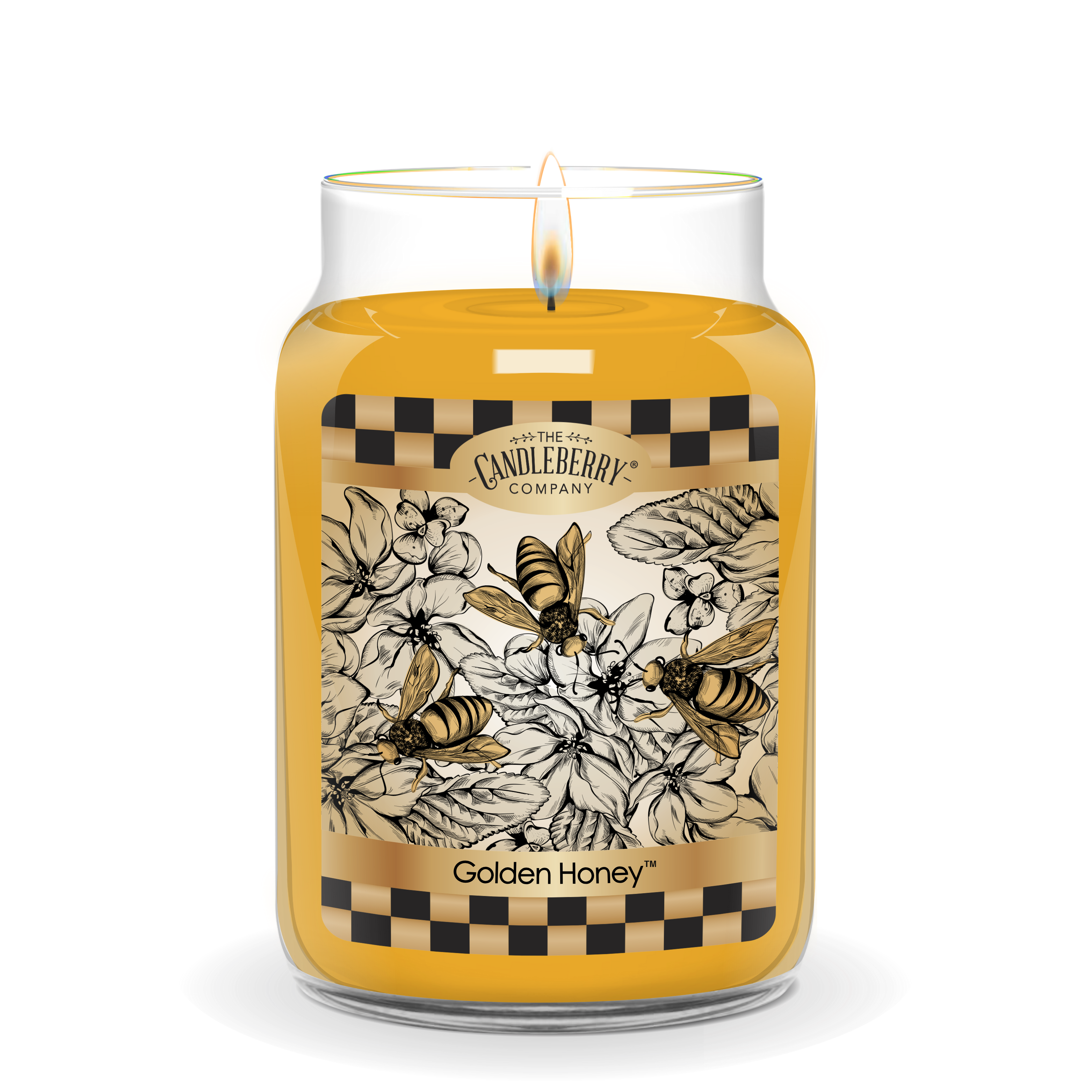 Golden Honey™, Large Jar Candle (Collective) by The Candleberry® Candle Company, Southern food gift detail photo 2