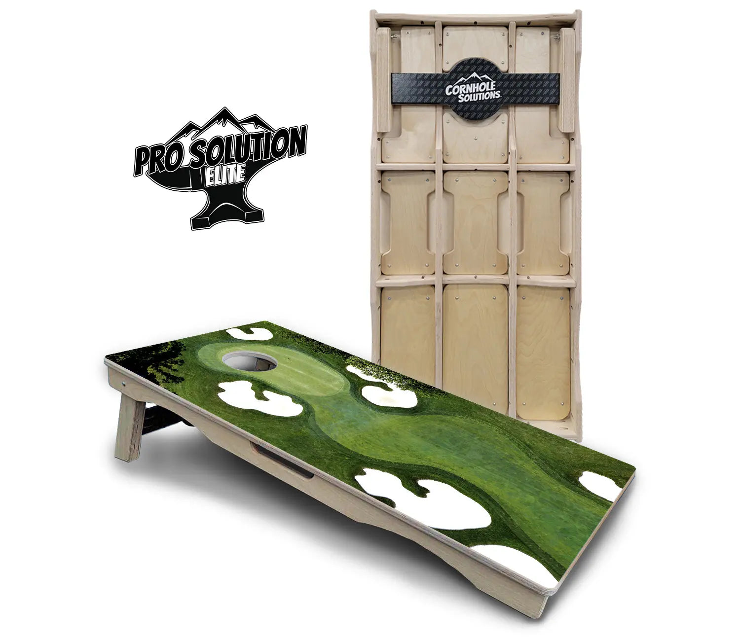 Golf Course Cornhole Boards - Pro Solution Elite Series by Cornhole Solutions, custom cornhole board main product photo