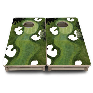 Golf Course - Mini or Vacation Size Cornhole Boards by Cornhole Solutions, custom cornhole board detail photo 5