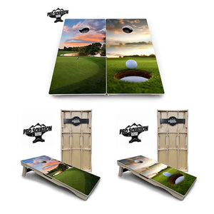 Golf Course Sunset Cornhole Boards - Pro Solution Elite Series Cornhole Solutions