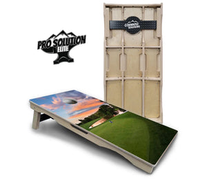 Golf Course Sunset Cornhole Boards - Pro Solution Elite Series Cornhole Solutions