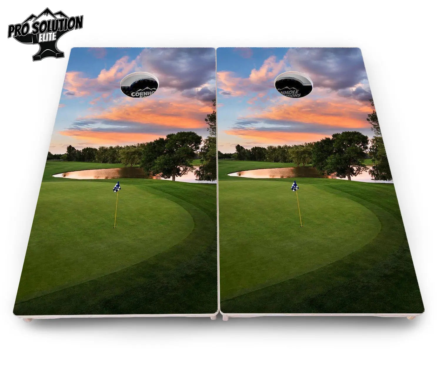 Golf Course Sunset Cornhole Boards - Pro Solution Elite Series Cornhole Solutions