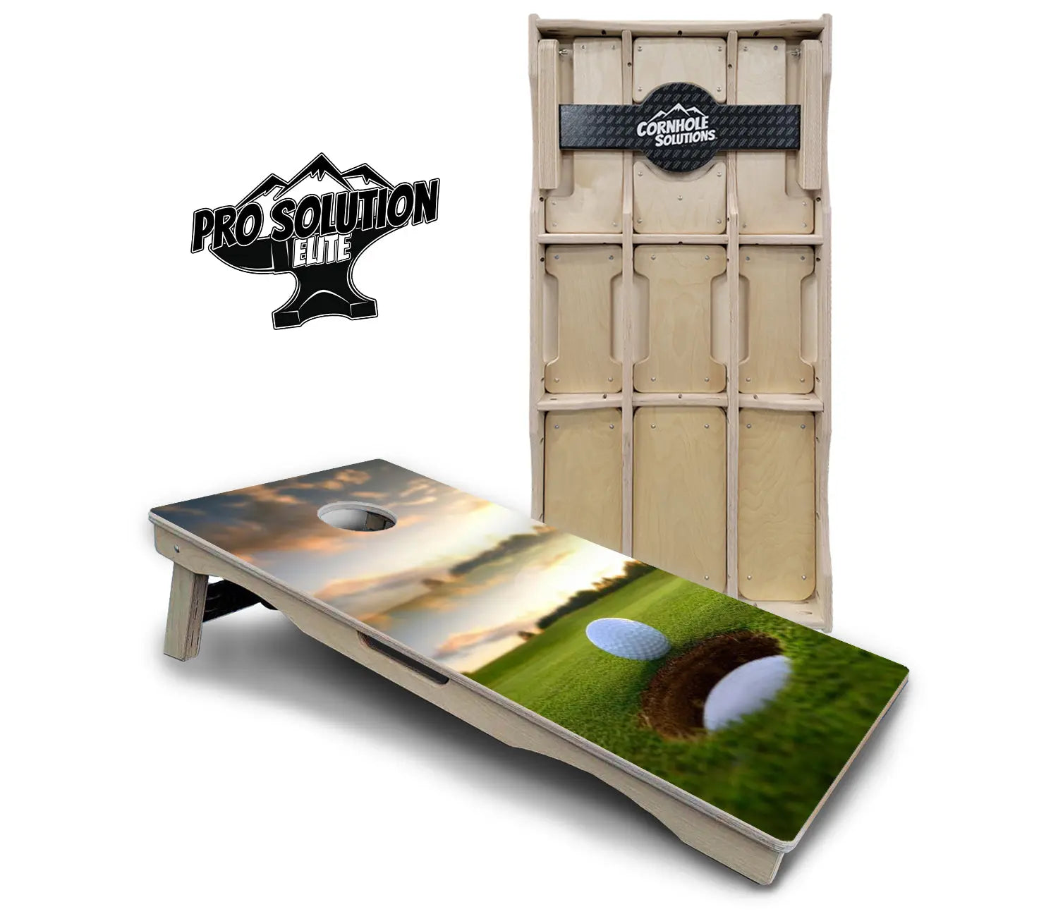 Golf Course Sunset Cornhole Boards - Pro Solution Elite Series Cornhole Solutions