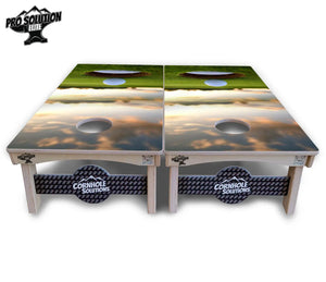 Golf Course Sunset Cornhole Boards - Pro Solution Elite Series Cornhole Solutions