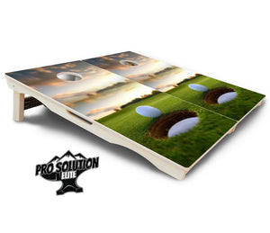 Golf Course Sunset Cornhole Boards - Pro Solution Elite Series Cornhole Solutions