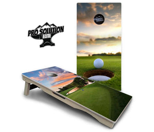 Golf Course Sunset Cornhole Boards - Pro Solution Elite Series Cornhole Solutions
