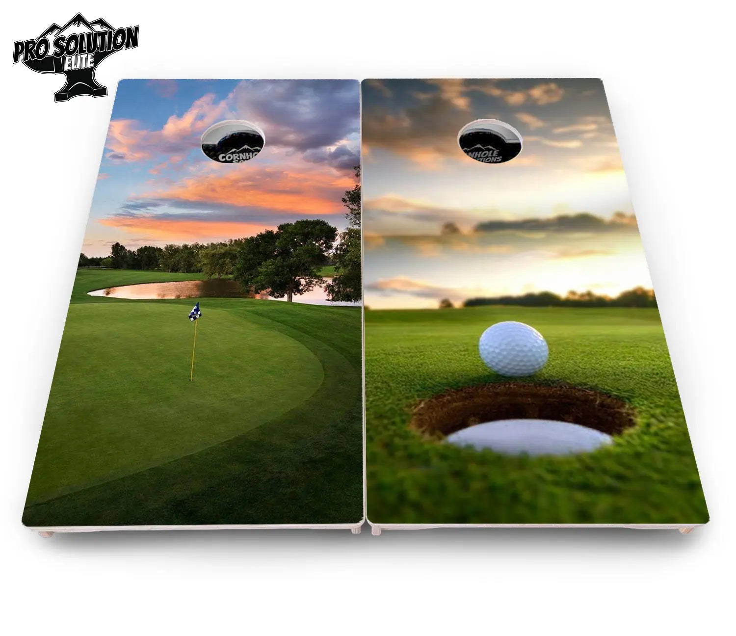 Golf Course Sunset Cornhole Boards - Pro Solution Elite Series Cornhole Solutions