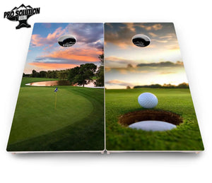 Golf Course Sunset Cornhole Boards - Pro Solution Elite Series Cornhole Solutions