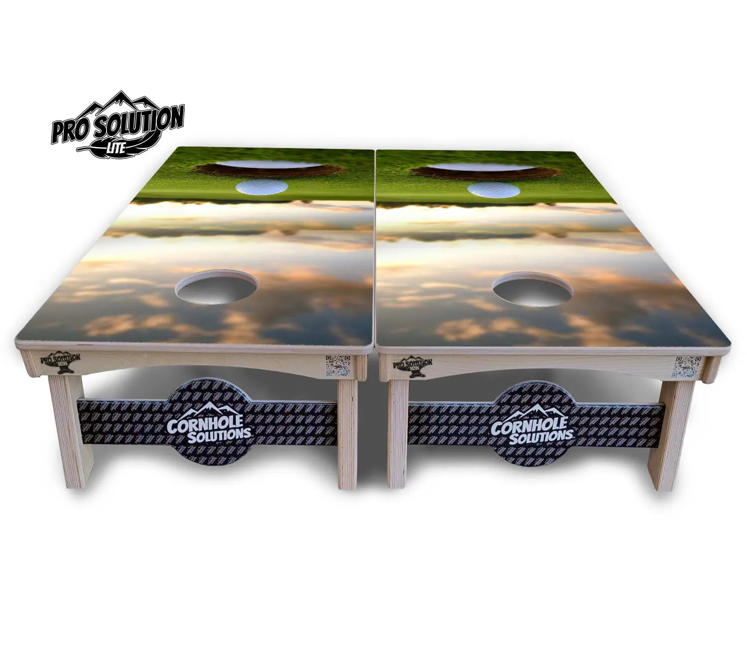 Golf Course Sunset Cornhole Boards - Pro Solution Lite Series Cornhole Solutions