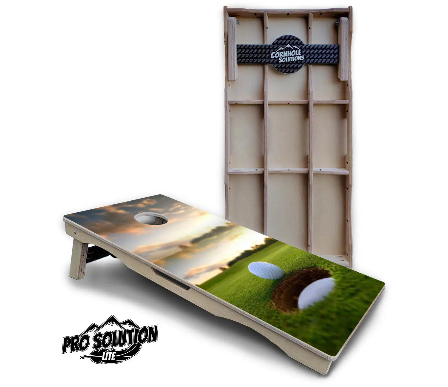 Golf Course Sunset Cornhole Boards - Pro Solution Lite Series Cornhole Solutions