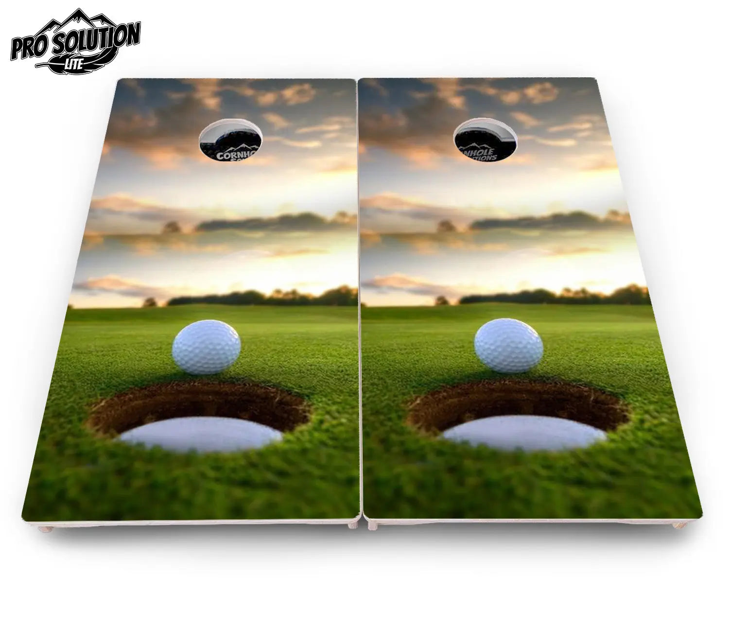 Golf Course Sunset Cornhole Boards - Pro Solution Lite Series Cornhole Solutions