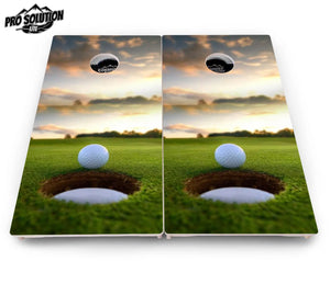 Golf Course Sunset Cornhole Boards - Pro Solution Lite Series Cornhole Solutions