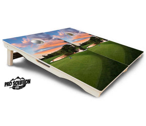 Golf Course Sunset Cornhole Boards - Pro Solution Lite Series Cornhole Solutions