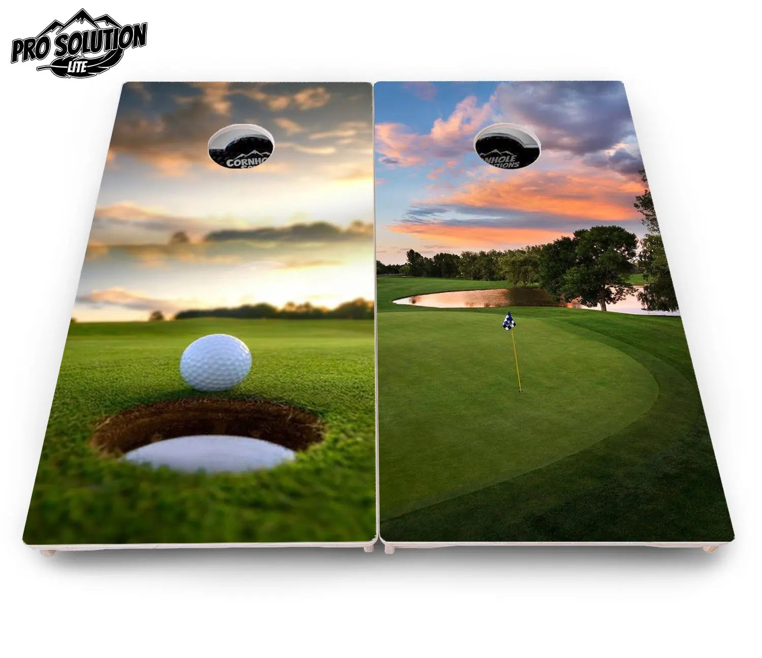 Golf Course Sunset Cornhole Boards - Pro Solution Lite Series Cornhole Solutions
