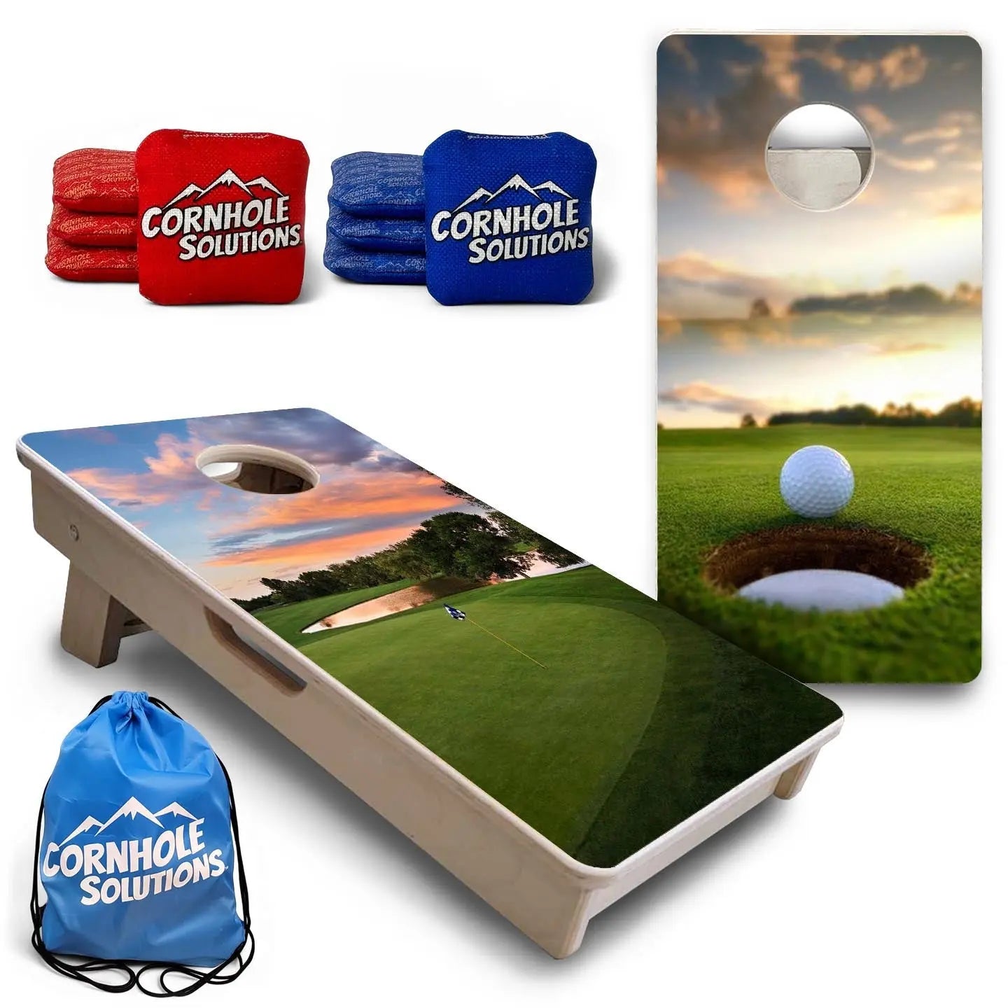 Golf Cup & Flagstick - Mini or Vacation Size Cornhole Boards by Cornhole Solutions, custom drinkware main product photo