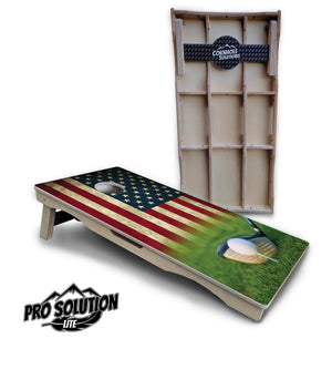 Golf Flag Cornhole Boards - Pro Solution Lite Series by Cornhole Solutions, custom cornhole board main product photo