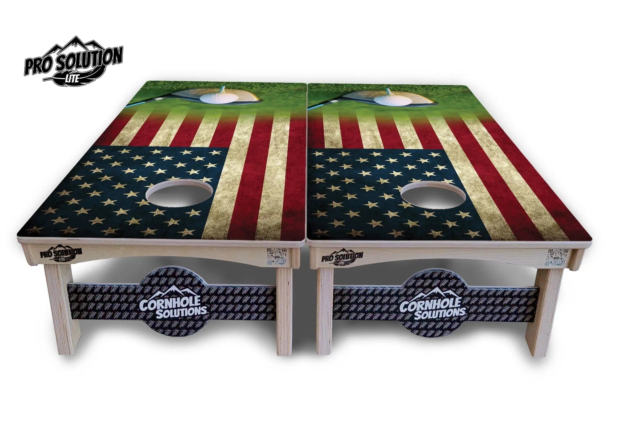 Golf Flag Cornhole Boards - Pro Solution Lite Series by Cornhole Solutions, custom cornhole board detail photo 2