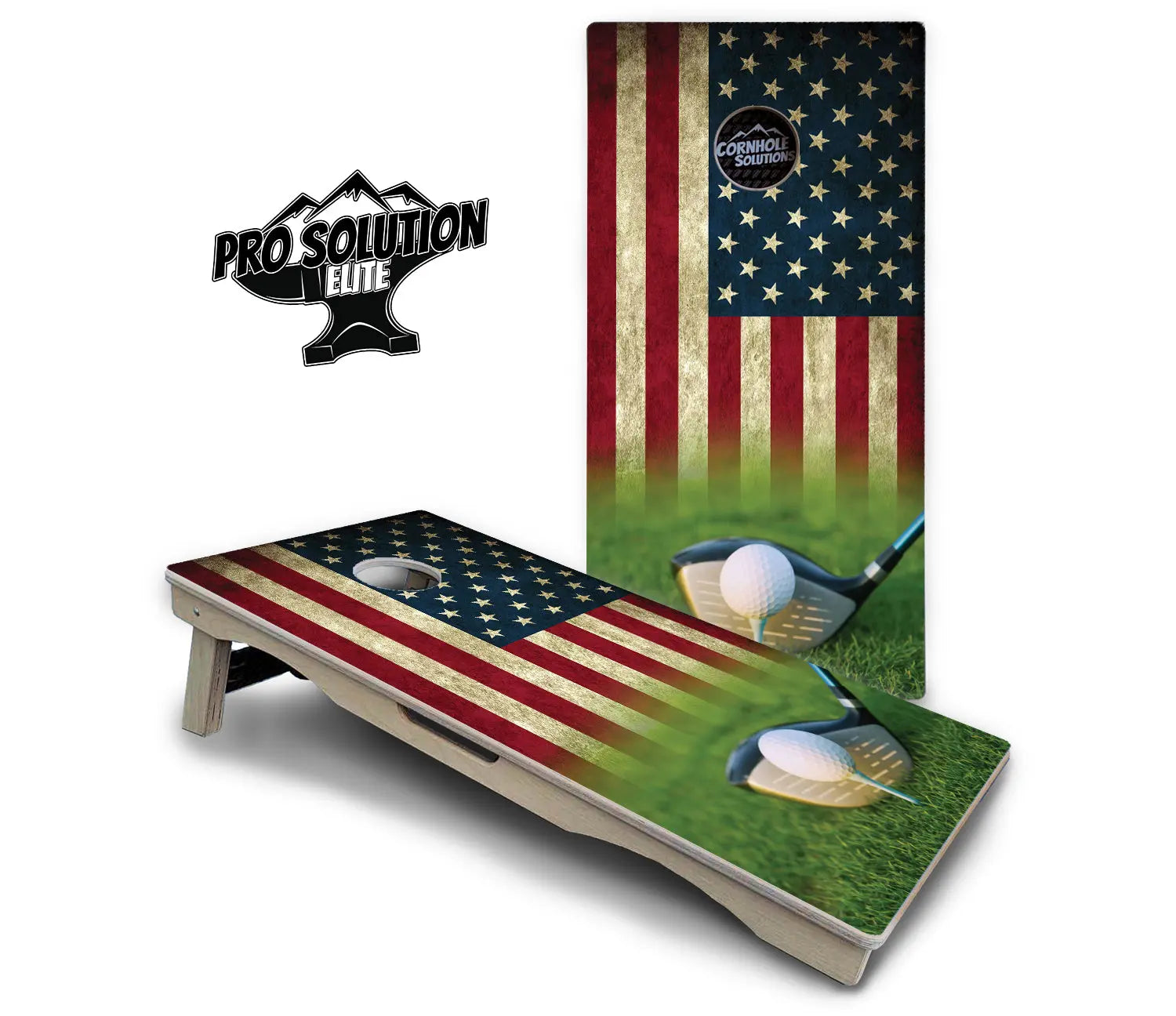 Golf Tee Flag Cornhole Boards - Pro Solution Elite Series by Cornhole Solutions, Southern lifestyle apparel detail photo 2