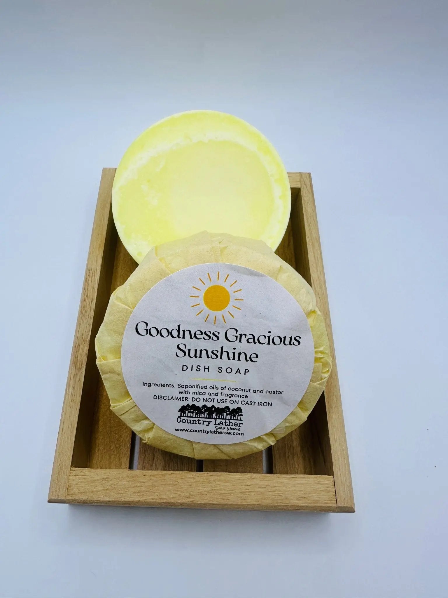 Goodness Gracious Sunshine Solid Dish Soap Refill by Country Lather Soap Works, natural skincare main product photo