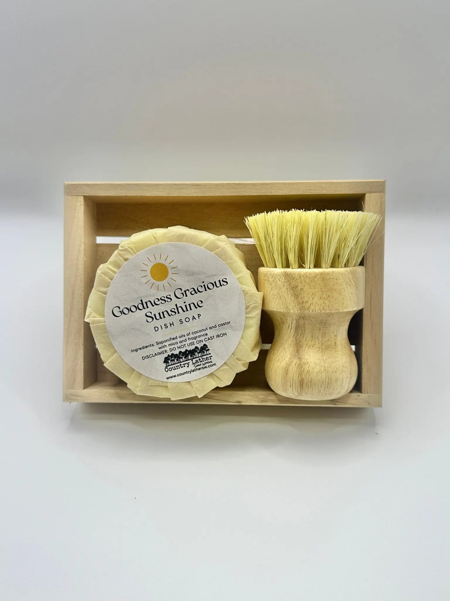 Goodness Gracious Sunshine Solid Dish Soap Set by Country Lather Soap Works, natural skincare main product photo