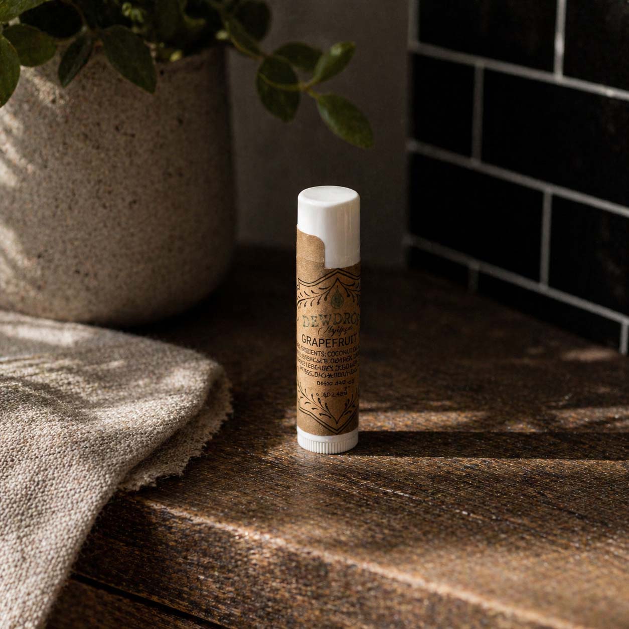 Grapefruit & Lavender Lip Balm by Dewdrop Mystique LLC, natural skincare main product photo