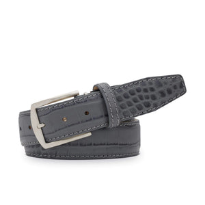 Gray Mock Gator Leather Belt
